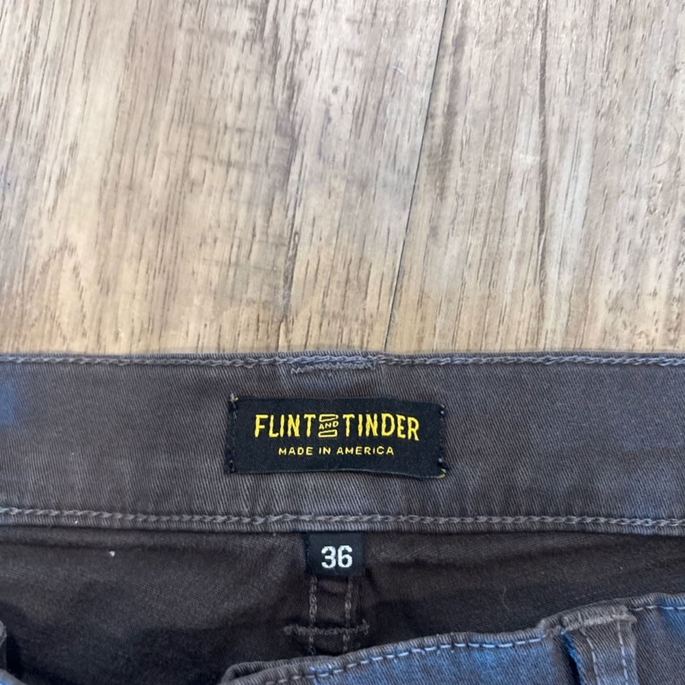 Flint & Tinder Pants Men's 36x34 Gray 365 5 Pocket Straight Leg. Workwear.